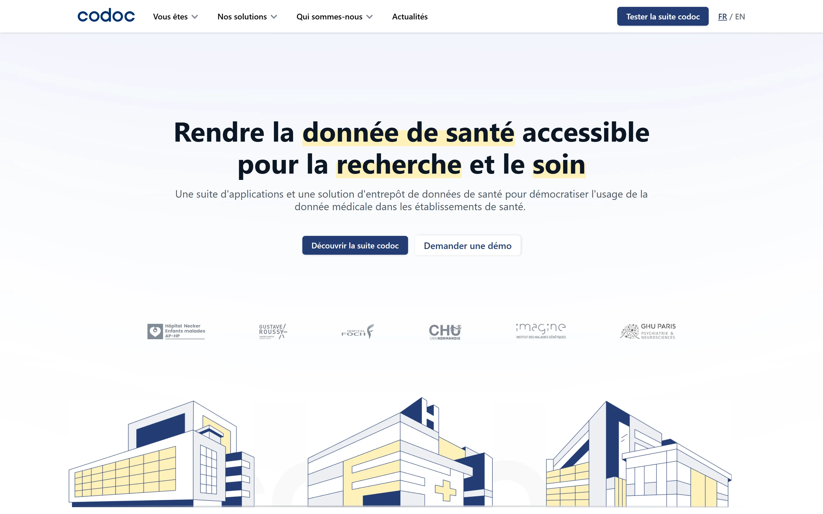 Page d'accueil de Codoc